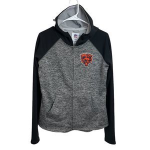 NFL Team Apparel Womens Chicago Bear Hooded Jacket Sweater Full Zip Size M
